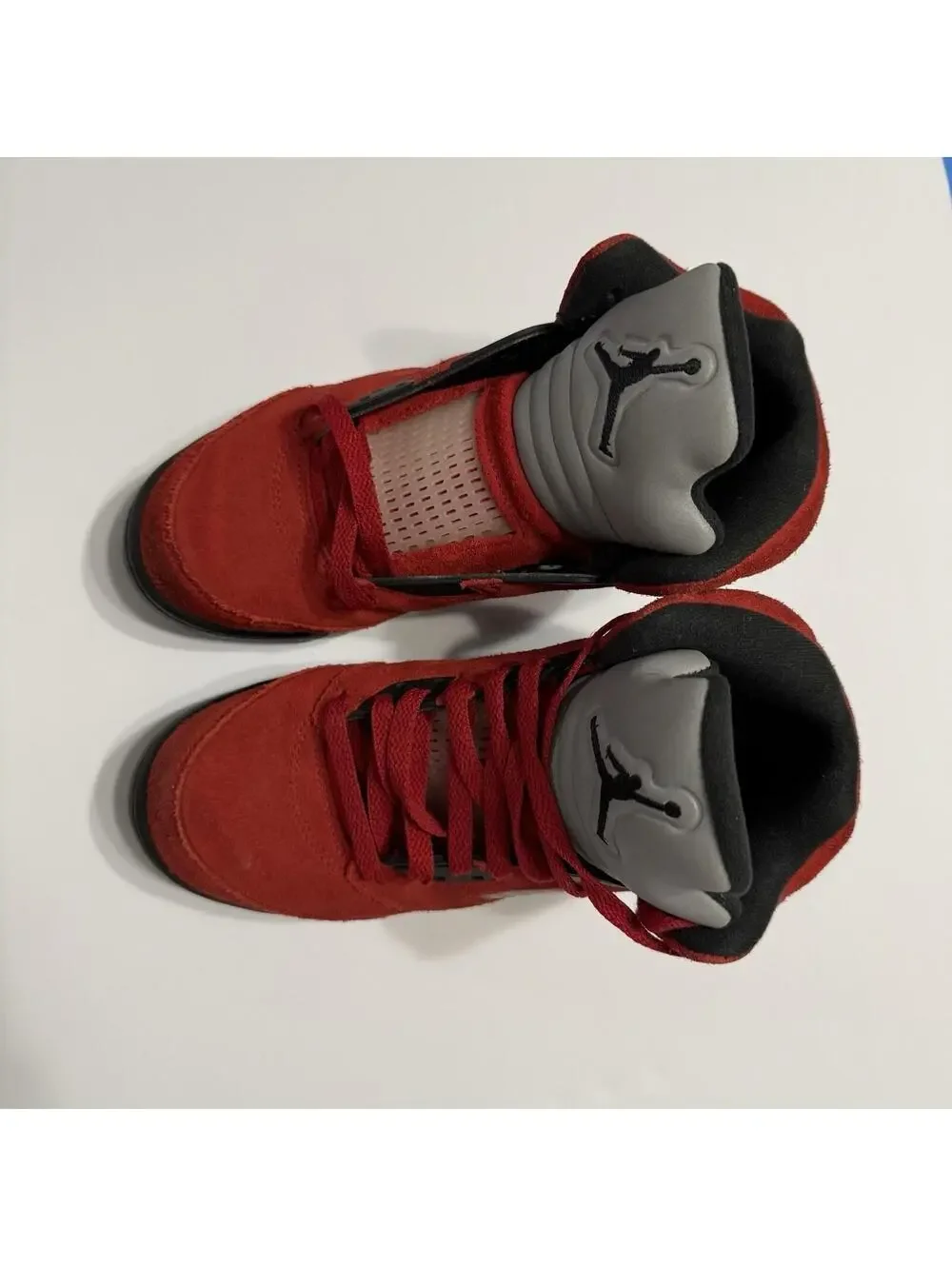 Nike Air Jordan 5 Retro Raging Bull Red Suede GS Shoes 440888-600 Size 6 - Picture 3 of 8